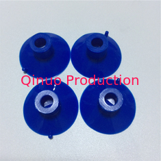 Customized Vacuum Suction Cups , Blue 30mm Diameter Vertical Hole Suction Cups