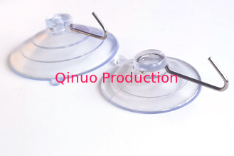 Clear large high duty reuseable 45, 60 mm with metal hooks PVC plastic suction cup