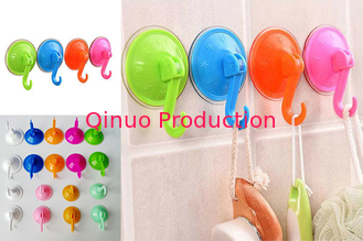 Factory supplier household using colorful plastic suction cup with plastic hook