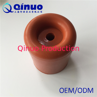 Shanghai Qinuo Manufacture 40x50mm Red Silicone Rubber Round Door Stop