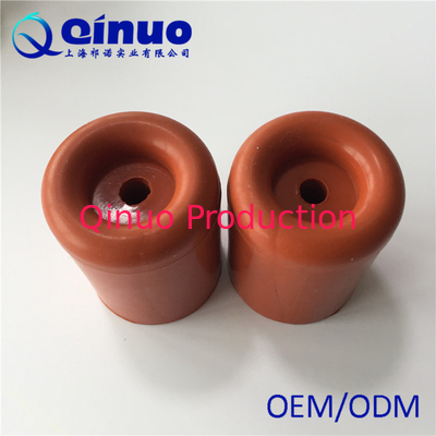 Shanghai Qinuo Manufacture 40x25mm Red Color Silicone Rubber Round Door Bumper
