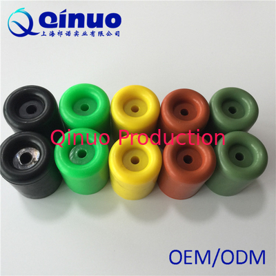 Shanghai Qinuo Manufacture 22x10mm Red Silicone Rubber Round Door Stops Rubber Door Bumper