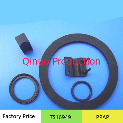 Iso9001 Fkm Rubber Gasket , Black Custom Molded Rubber