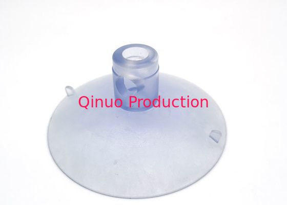 85 mm clear color  hole design with metal carabiner clip PVC plastic  suction cup