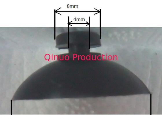 black  silicone custom 25 mm mushroom head suction cup
