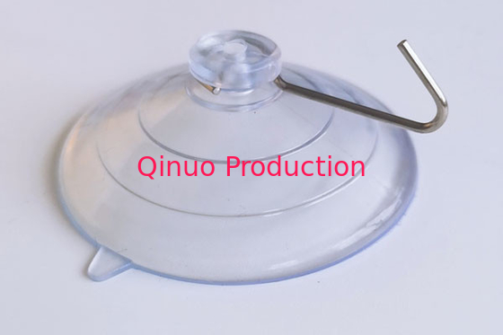 High duty reuseable 60 mm with metal hooks PVC plastic suction cup