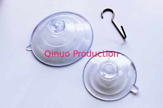 Clear large high duty reuseable 45, 60 mm with metal hooks PVC plastic suction cup