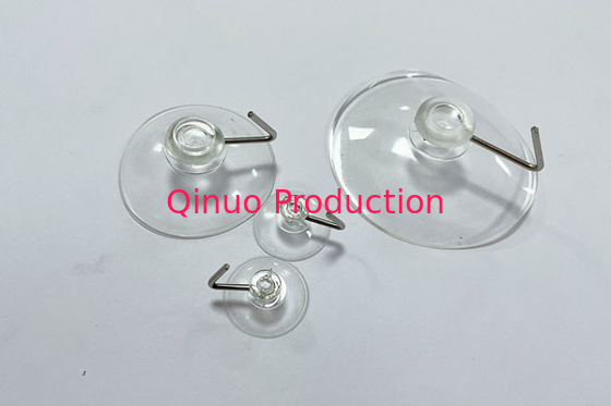 Factory price 30,40, 50,55mm PVC with metal hooks options plastic suction cup