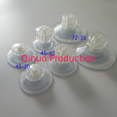 Custom Pvc Silicone Suction Cup , Vacuum Glass Suction Cup With Screw And Hooks