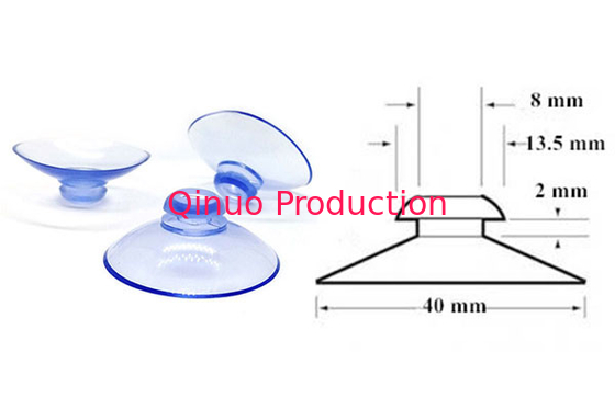 40 mm A# PVC mushroom head on glass toys hanger plastic suction cup