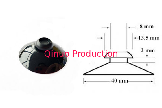 40 mm B# black color PVC mushroom head toys hanger on glass plastic suction cup