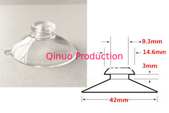 42 mm PVC mushroom head bird feeder on glass window plastic suction cup