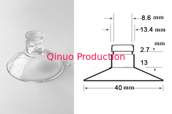 42 mm B# PVC mushroom head plant holder on glass window plastic suction cup