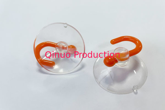 35 mm PVC with hole with plastic hook hanger on glass plastic suction cup