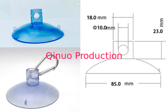 China factory price high quality 85mm PVC with cross hole big plastic suction cup