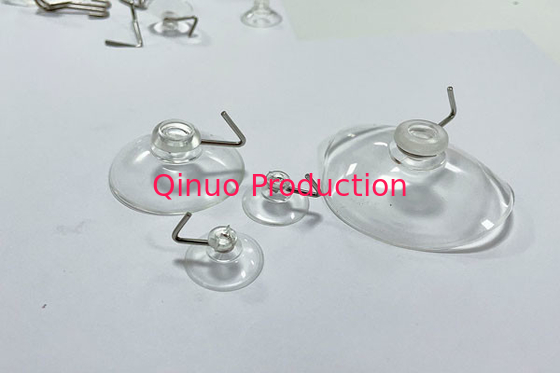 Factory price 30,40, 50,55mm PVC with metal hooks options plastic suction cup