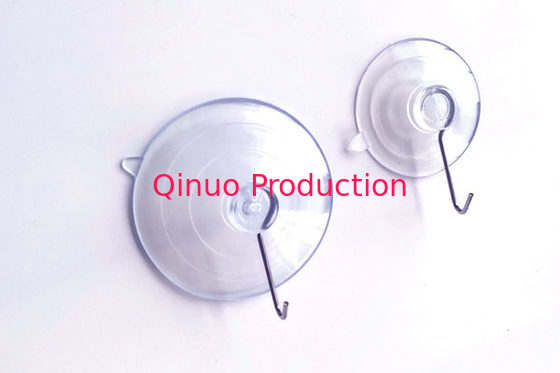 Clear large high duty reuseable 45, 60 mm with metal hooks PVC plastic suction cup