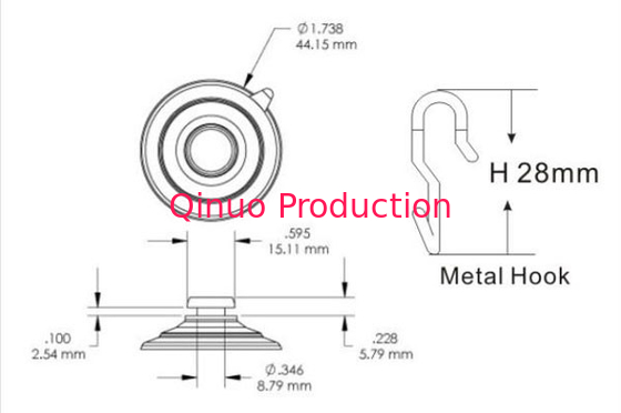 Clear large high duty reusable 45 mm PVC mushroom head replacement plastic suction cup