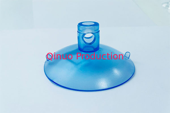 Sticking on glass 85 mm clear color cross hole shape PVC plastic  suction cup