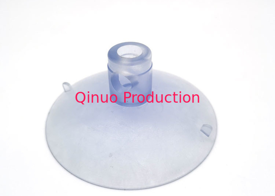 85 mm clear color  hole design with metal carabiner clip PVC plastic  suction cup