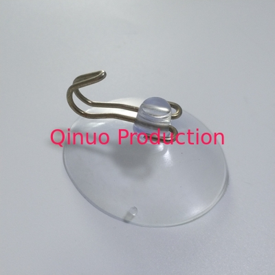 40 mm custom model metal hook double ring plastic suction cup