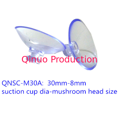 30mm Eco-friendly Transparent Color Mushroom Head Vacuum Cups