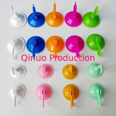 SHQN stick on glass hanging using colorful Plastic hook suction cups 45mm 55mm 63mm 75mm