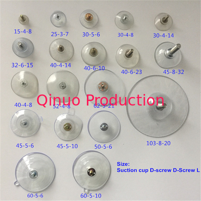 SHQN stick on glass install by screw and nut 25MM 6mm length M3 Screw Screw Suction cups